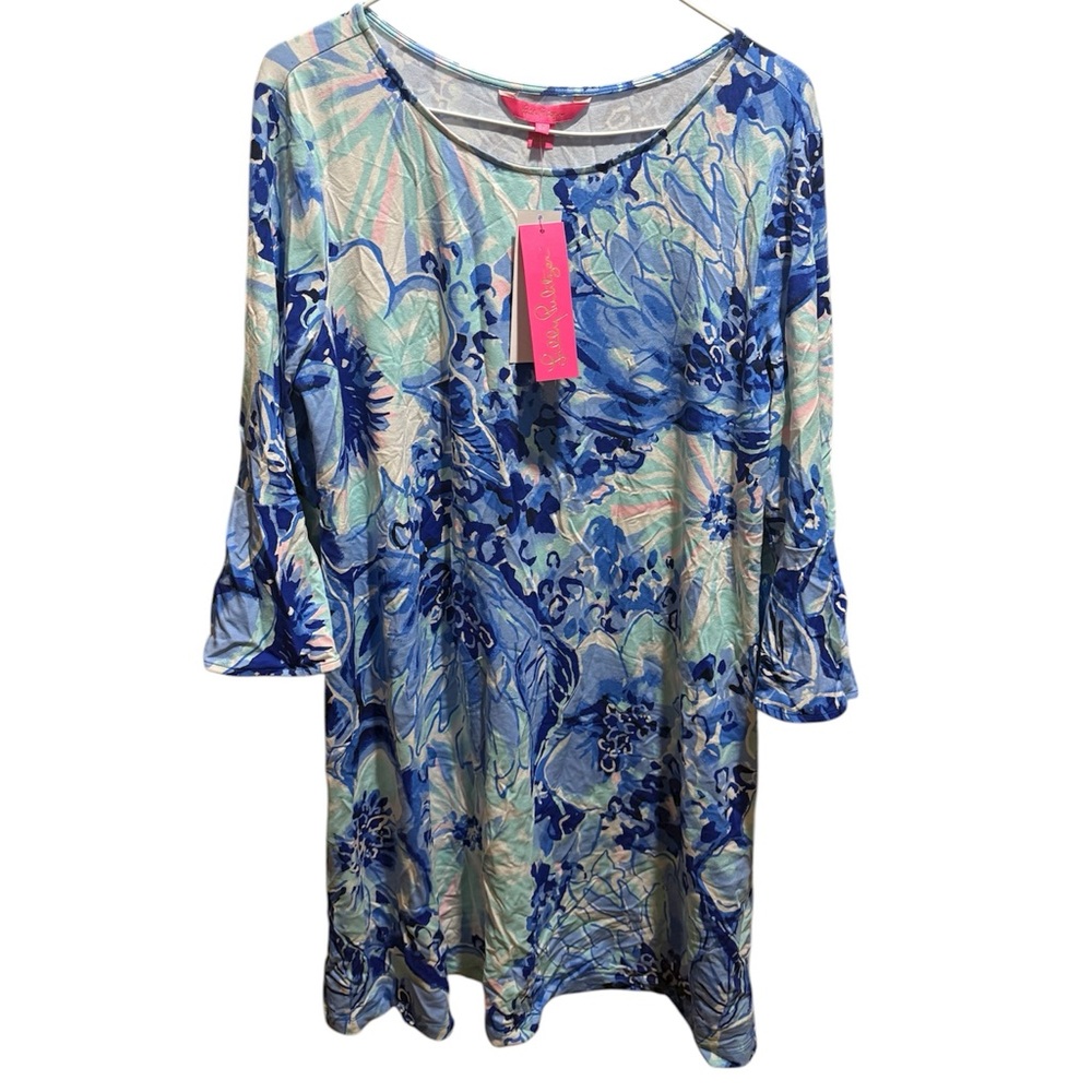 NWT Lilly Pulitzer Coastal Blue Catch And Keep Ophelia Dress Size XL